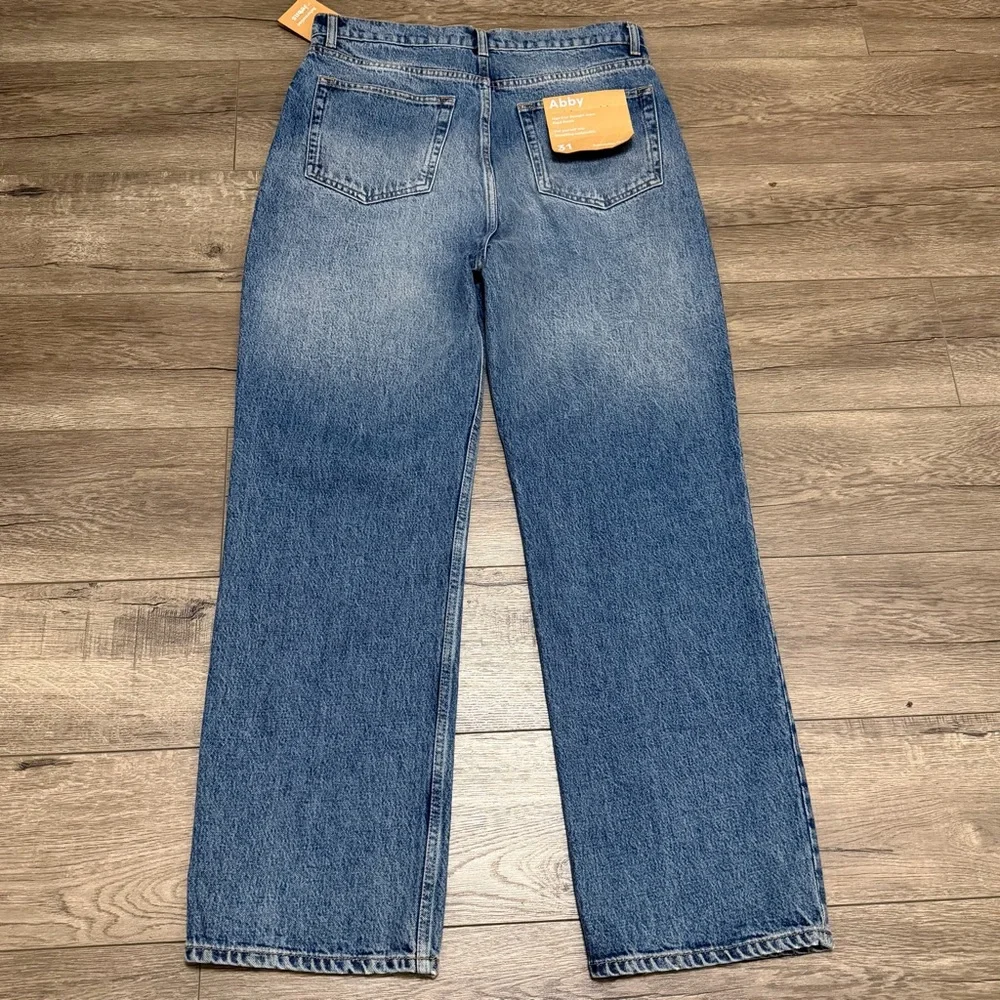 REFORMATION JEANS ABBY HIGH RISE STRAIGHT RIGID DENIM BLUE GALWAY Sz 31 NWT - Picture 11 of 12